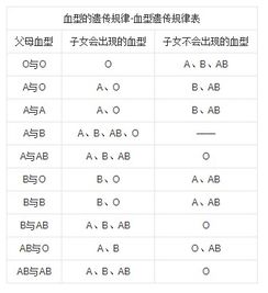 什么血型组合可生o